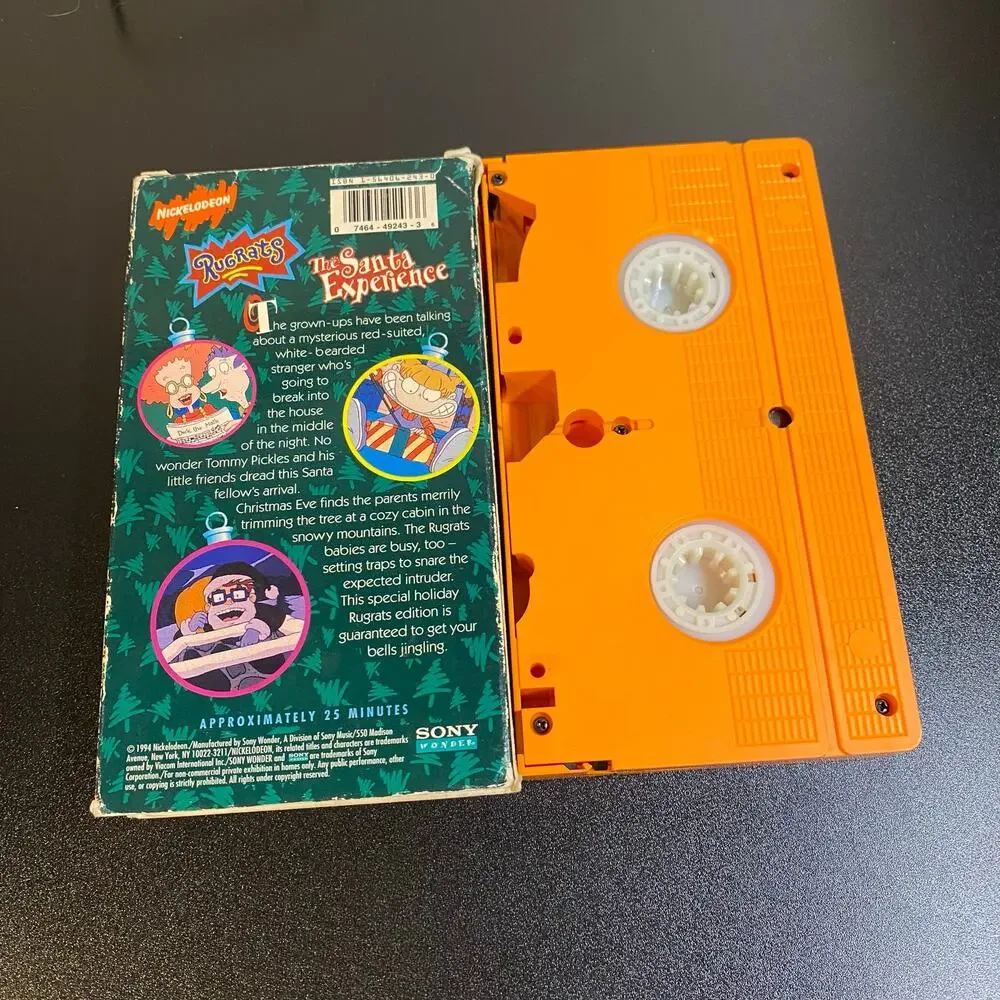 Vintage 90s Nickelodeon Rugrats Lot - VHS, 4 Storybooks & Tommy Figure Bundle